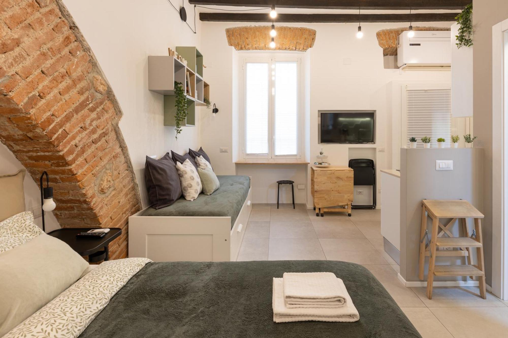 Bricks & Beams In The Key Area Of Apartment Mailand